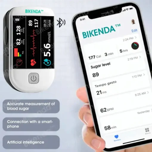 Bikenda™ Next-Generation Smart 3-in-1 Non-Invasive Laser Glucose Meter