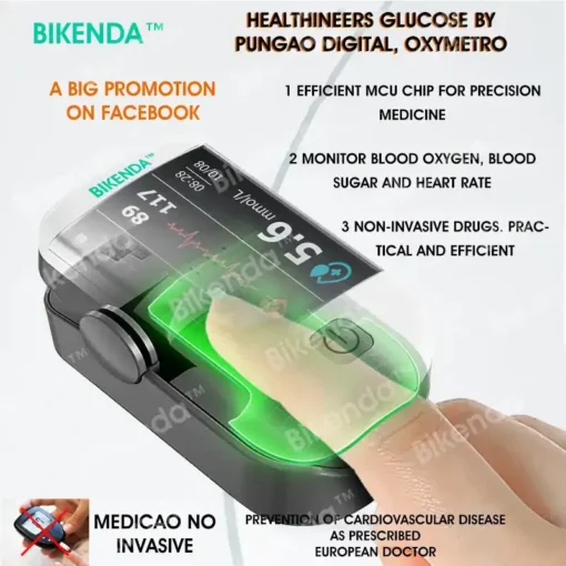 Bikenda™ Premium Next-Generation 3-in-1 Non-Invasive Laser Glucose Meter