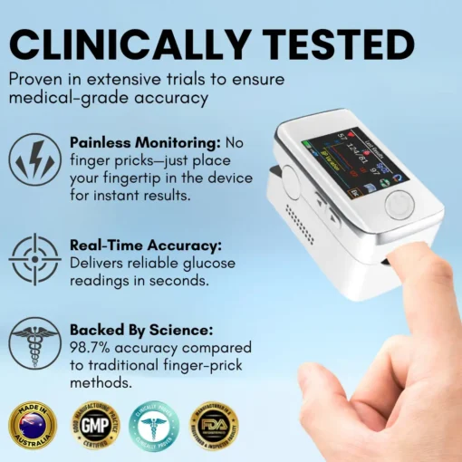 HERMSA™ Noninvasive Laser-Precision Glucose Monitor